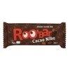 Roobar Cacao Nibs Raw Bar - Dairy & Gluten Free. 100% Organic, Vegan with Superfoods. No Added Refined Sugar - 12 x 30g Raw B