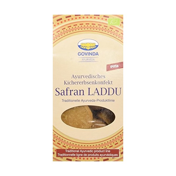 Govinda Laddu au Safran 120 g - Lot de 3