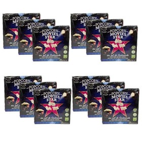 Lot 12x Pop corn sel de Guérande micro-ondes - Movies Star - boîte 100g