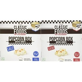CLASSIC FOODS OF AMERICA Popcorn Box Sale 100 g & Popcorn Box Sucre 100 g