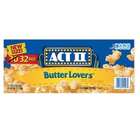 Act II Butter Lovers Microwave Popcorn, 32 Packs of 78 Grams Each