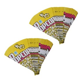 Fegtrty Lot de 200 sacs à popcorn en papier pour amandes et popcorn S