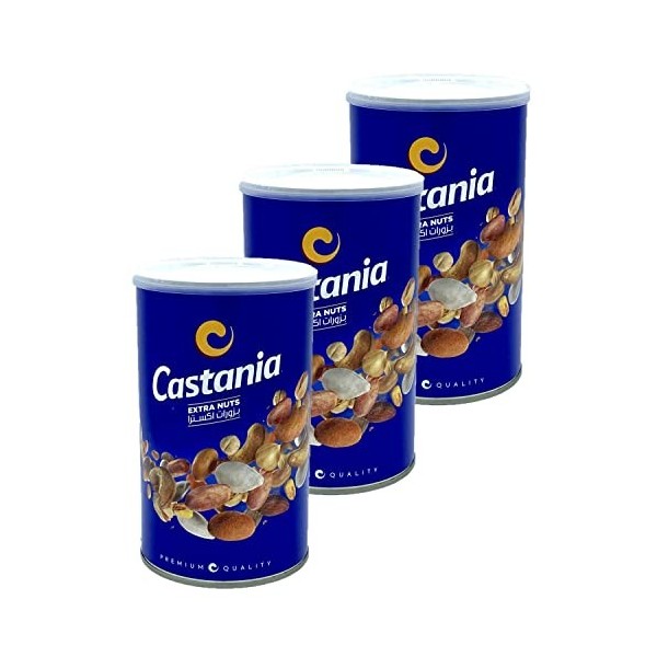 Castania Lot 6x Assortiment de fruits à coque extra nuts - Pot 450g