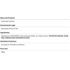 cacahuetes salées grefusa 180 gr