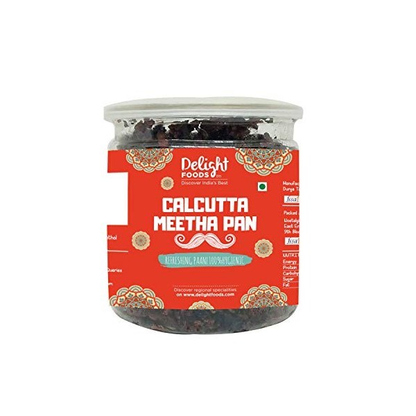 Delight Foods Premium Calcutta Meetha Paan sans Supari | Sweet Paan Mukhwas traditionnels emballés hygiéniquement, rafraîchis