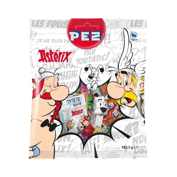 PEZ Maxi sachet design Mickey Minnie 183,5g contenant:-1 distributeur PEZ et des bonbons : 6 recharges fruits + 5 recharges C