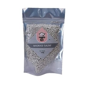 Foodholic Menthe poivrée Désodorisant Blanc Graines de fenouil doux Mukhwas Madrasi Saunf 100 g _Emballage peut varier