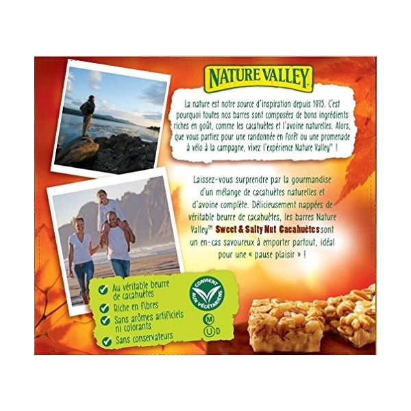 Nature Valley Barres de Céréales Sweet and Salty Beurre de Cacahuète 5 x 30 g