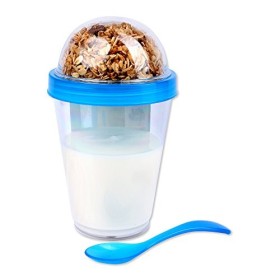 Schramm® 4 pièces Pots de Yaourt à emporter Muesli-to-Go 4 Couleurs Assorties Pot de muesli