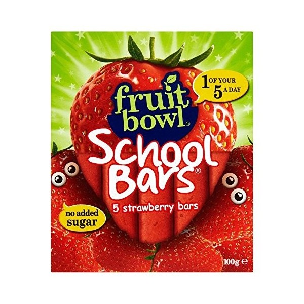 Ecole Bowl Fruit Bars Strawberry 5x20g - Paquet de 2