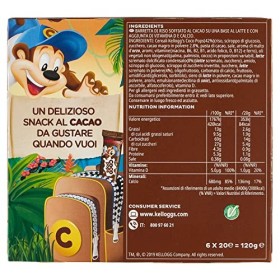 Kelloggs Coco Pops Snack Barre de riz soufflé avec cacao 6 x 20 g 120 g