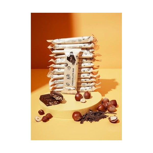 KoRo - Barre bio vegan aux noisettes 50 g - Goût de noisette acidulée - Teneur élevée en fibres - Vegan