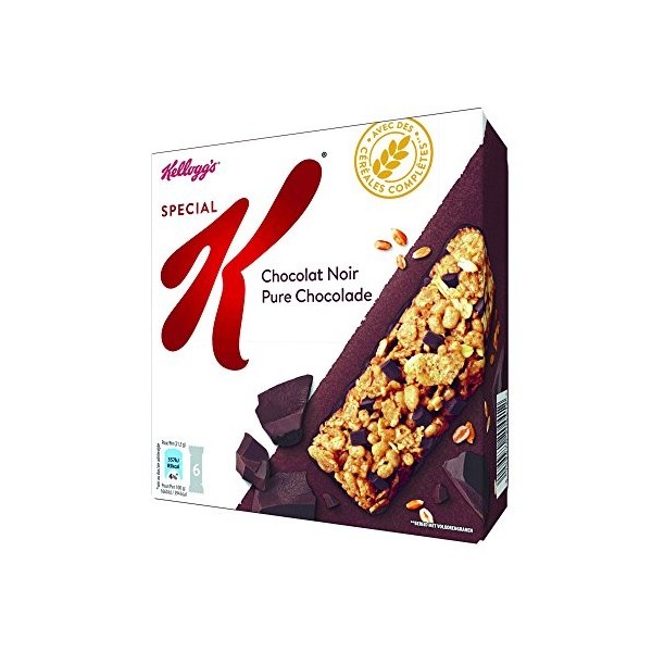 Kelloggs Barres Special K Chocolat Noir 6 x 21,5 g - Lot de 7