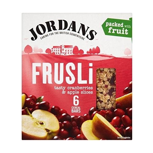 Jordans Frusli Cranberry & Apple Barres de céréales 6x30g - Paquet de 6