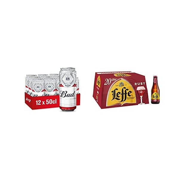 Bud Bière Pack 12 Canettes 50cl, 500 milliliters