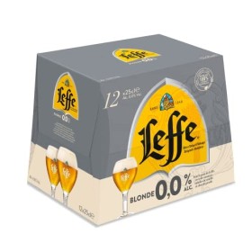 Leffe Blonde 0% Bière sans alcool Pack 12 Bouteilles 25 cl