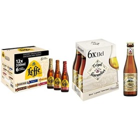 Leffe Découverte Bière Blonde, Ruby, Rituel 9°, Ambrée, Triple Brune Pack 12 Bouteilles33 cl