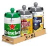 Heineken, Desperados Original, Affligem - Pack de 3 Fûts 5L - Bières Blondes - Compatible Tireuse BeerTender, Utilisable sans