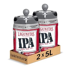 Lagunitas - Pack de 2 Fûts 5L - Bière IPA 6,2° - Compatible Tireuse BeerTender, Utilisable sans Machine à Bière - Coffret Biè