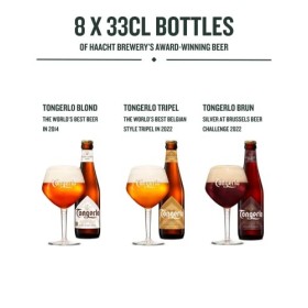 Coffret Tongerlo | 8 x 33cl bouteilles de bières dAbbaye Tongerlo de la Brasserie Haacht, 3 x Tongerlo Blonde, 3 x Tongerlo 