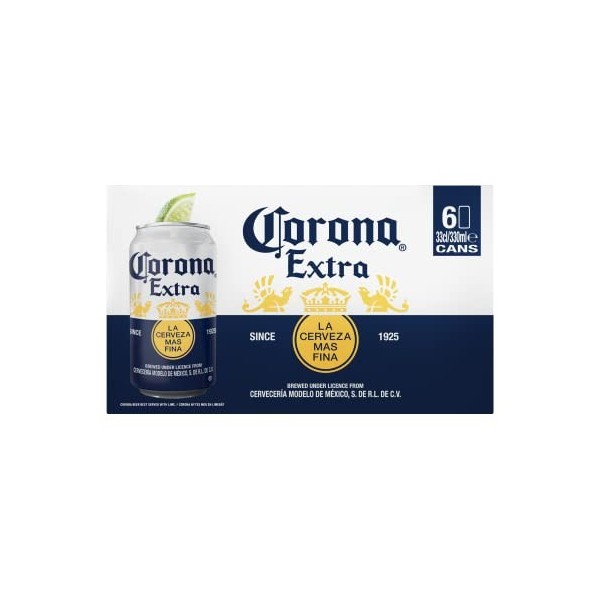 Corona Extra Bière Pack 6 Canettes 33cl