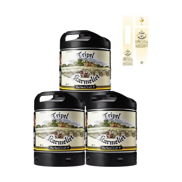 Pack 3 fûts de 6 litres - Compatibles avec la tireuse Perfectdraft - 15 euros de consigne INCLUS Pack 3 fûts de bière blonde