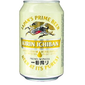 BIÈRE KIRIN ICHIBAN 5° Cannette de 330ml - Lot de 12 et 24 canettes - Un sachet de chips à la crevette de 75g offert par comm