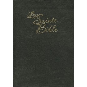 LA SAINTE BIBLE TRANCHES OR, COUVERTURE CUIR BRUN 