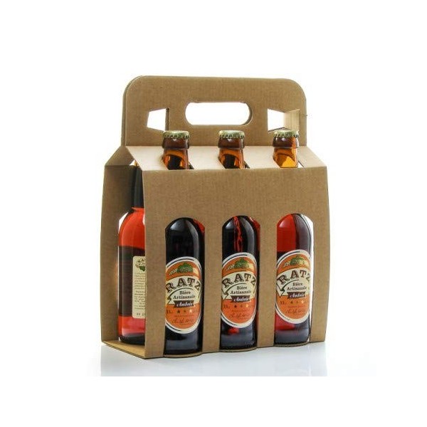 Pack de 6 bières ambrées artisanales du Quercy Brasserie Ratz 6 x 33cl soit 198cl