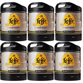 Pack 6 fûts 6 litres Perfectdraft Leffe Blonde - 30euros de consigne inclus Leffe Blonde 