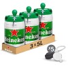 Heineken - Pack de 3 Fûts 5L - Bière Blonde 5° - Compatible Tireuse BeerTender, Utilisable sans Machine à Bière - Coffret Biè