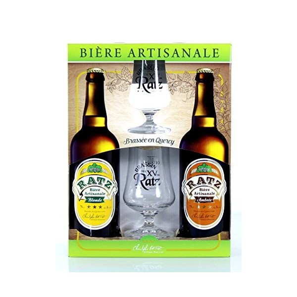 Coffret Bières Artisanales - Coffret 2 Bières + 2 Verres