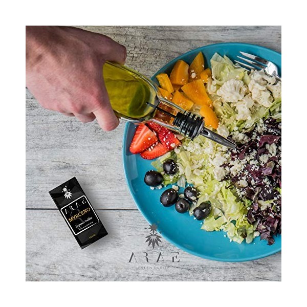ARAE - Terpène Pur Myrcène - 100% pure organique de qualité alimentaire, fabriqué en Espagne, qualité GMP, 10ml