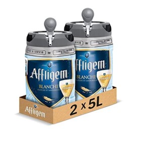 Affligem - Pack de 2 Fûts 5L - Affligem Blanche 4,8°, Fruits Rouges 5,2° - Compatible Tireuse BeerTender, Utilisable sans Mac