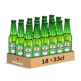 Heineken - Pack de 18 Bières Heineken Blondes 5° - 4 Ingrédients dont Malt 100% Pur Orge Issu de l’Agriculture Durable, Culti