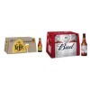 Bière Leffe Blonde 6.6% Pack 28 Bouteilles 25cl & Bière Bud 5% Pack 20 Bouteilles 25cl