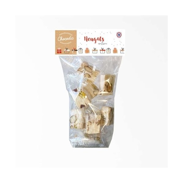 SACHET | moulage de noël | Chocolat à offrir | Chocolat Noel artisanal Chocodic Cacahuètes grillées et caramélisées 200g 