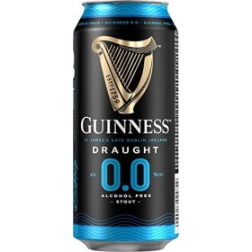 GUINNESS 0,0 bière noire type Draught sans alcool canette 44 cl