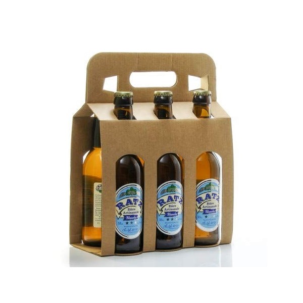 Pack de 6 bières blanches artisanales du Quercy Brasserie Ratz 6 x 33cl soit 198cl