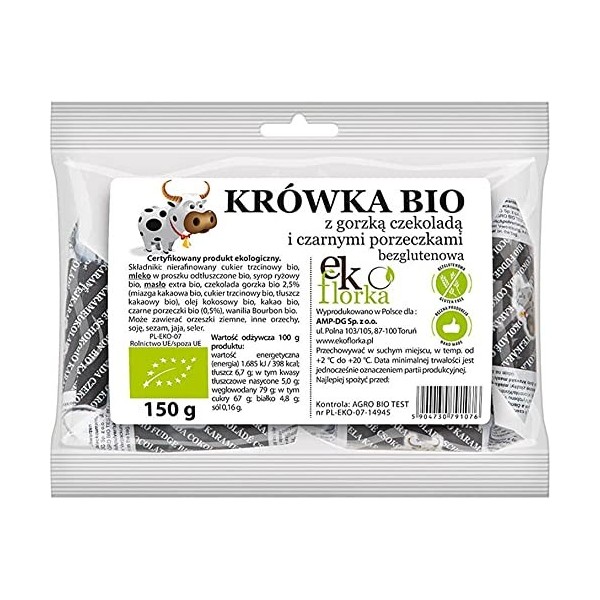 Fudge au chocolat amer et cassis BIO 150 g - EKOFLORKA