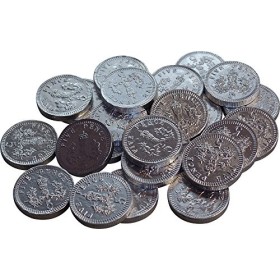 Coins Argent Chocolat au lait 5p paquet de 25 