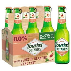 Tourtel Botanics Bière Sans Alcool Pêche Blanche Thé Vert 6 x 27,5 cl
