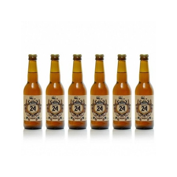 Lot de 6 bières brassées 24 blondes Brasserie Artisanale de Sarlat 33cl