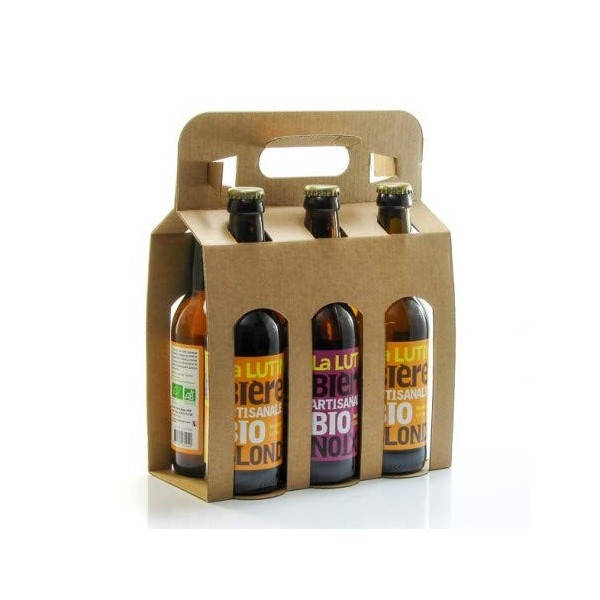 Pack de 6 bières artisanales du Périgord Brasserie la Lutine BIO 6x33cl soit 198cl