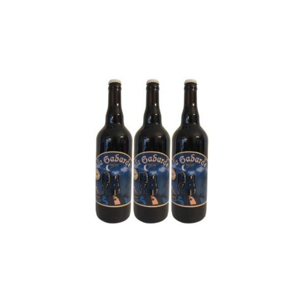 bière brune BIO artisanale la Gabarde en lot de 3 bouteilles de 75cl.