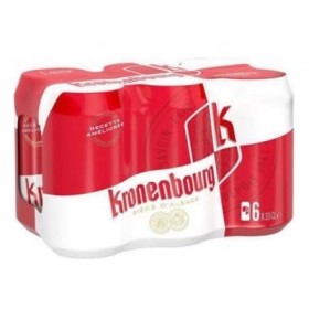 Bière Kronenbourg Blonde 33cl 4,2% Vol. en Canette - Lot de Pack de 24 et 48 Canettes - Livraison Gratuite France - Expéditio