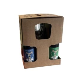 Coffret Bières Artisanales Française à Découvrir avec verre sérigraphié Bich.