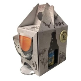 Pack bières carton Gabarde BIO + bière 33cl : IPA, Blonde, Blanche + 1 verre de dégustation + Décapsuleur.