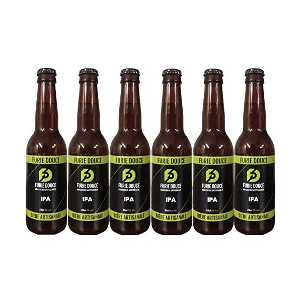 bière IPA BIO artisanale furie douce en 6 bouteilles de 33 cl.