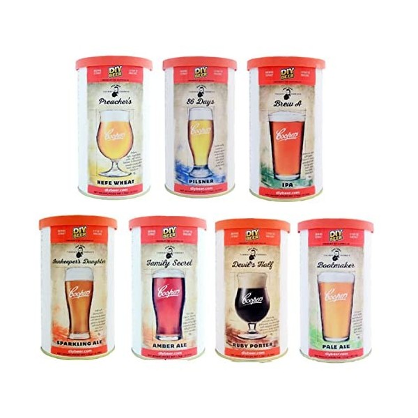 La zappa Malt préparé pour bière artisanale Coopers Kit fermenteur de 23 litres 2 saveurs mixtes Thomas 